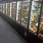 Effiency の高いスーパーマーケットはガラス ドア/デリカテッセンのフリーザーを提供することを写し出します