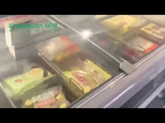 上のガラス引き戸の移動式深い箱のフリーザーの単一の温度の島の表示フリーザー