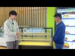 ガラス前部自己開いたケーキの表示フリーザーは含んでいる