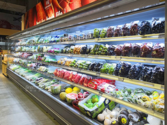 フロント マルチデッキ オープン ディスプレイ 果物 野菜 節約 エネルギー