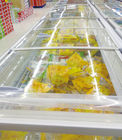 シーフードのスーパーマーケットの島のフリーザー -20°C -スライド ガラス ドアとの 18°C
