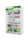セリウムの商業飲料のクーラー2つのガラスのドアの冷蔵庫の冷凍庫の表示ショーケース