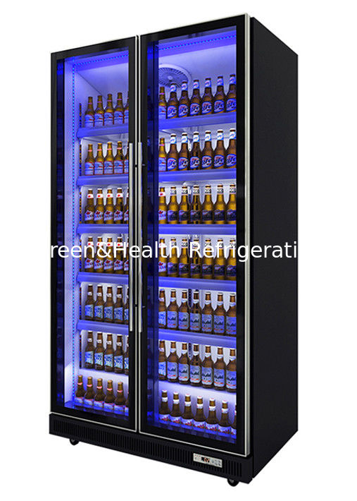 カスタムLED照明,自動閉じるドア,Danfoss/Embracoコンプレッサー付きの商用飲料ディスプレイ冷蔵庫