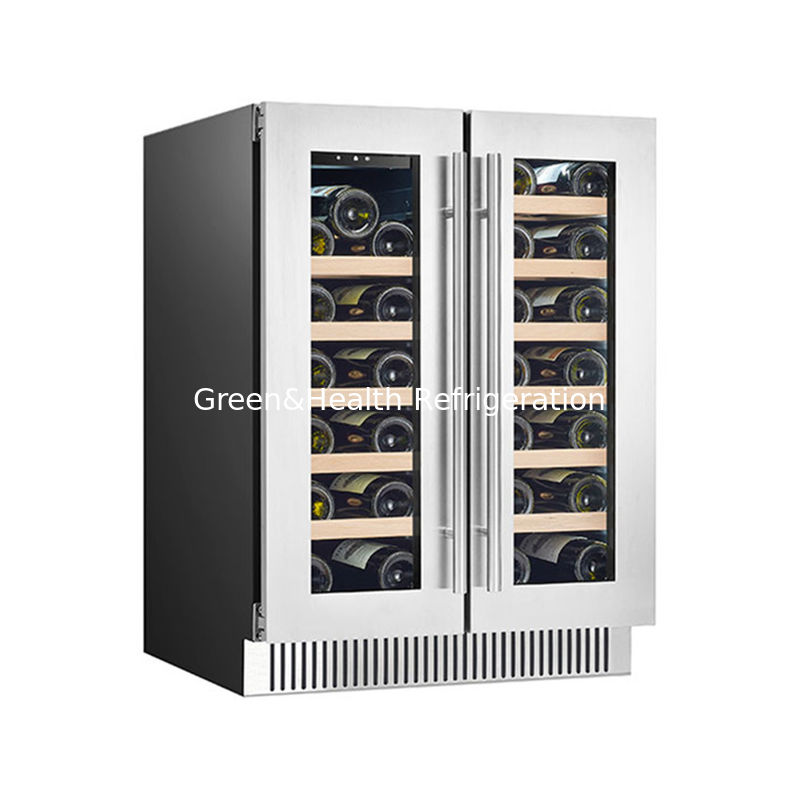 ETL証明書 ファッション ダブルゾーン SS ダブルガラスドア レッドワインクーラー 180L 68ボトル
