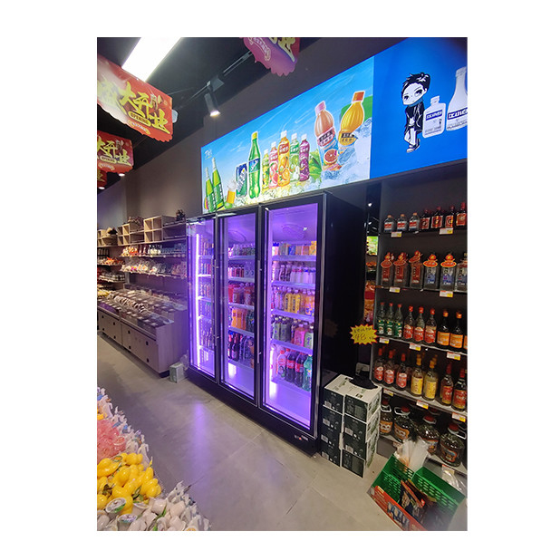 2/3 ドア 多色変色飲料 アルコール飲料 冷蔵庫 ディスプレイキャビネット