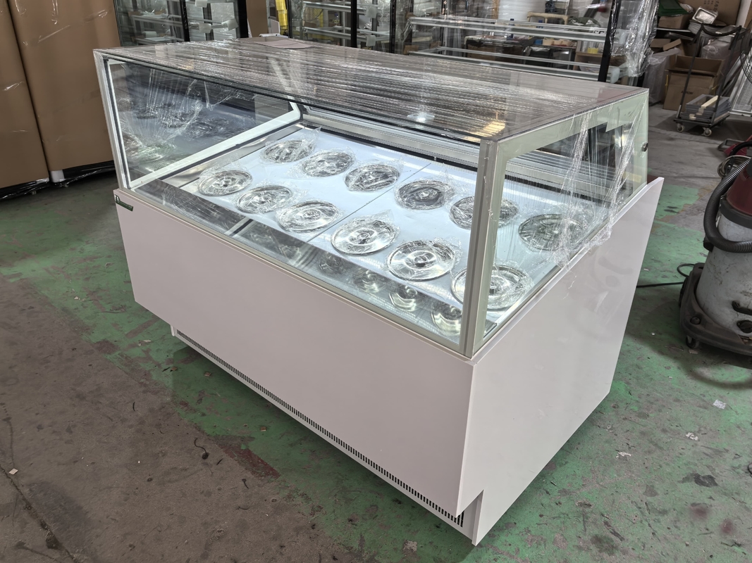 アイスクリーム店 設備 アイスクリームディスプレイ フリーザー アイスクリーム 浸水キャビネット