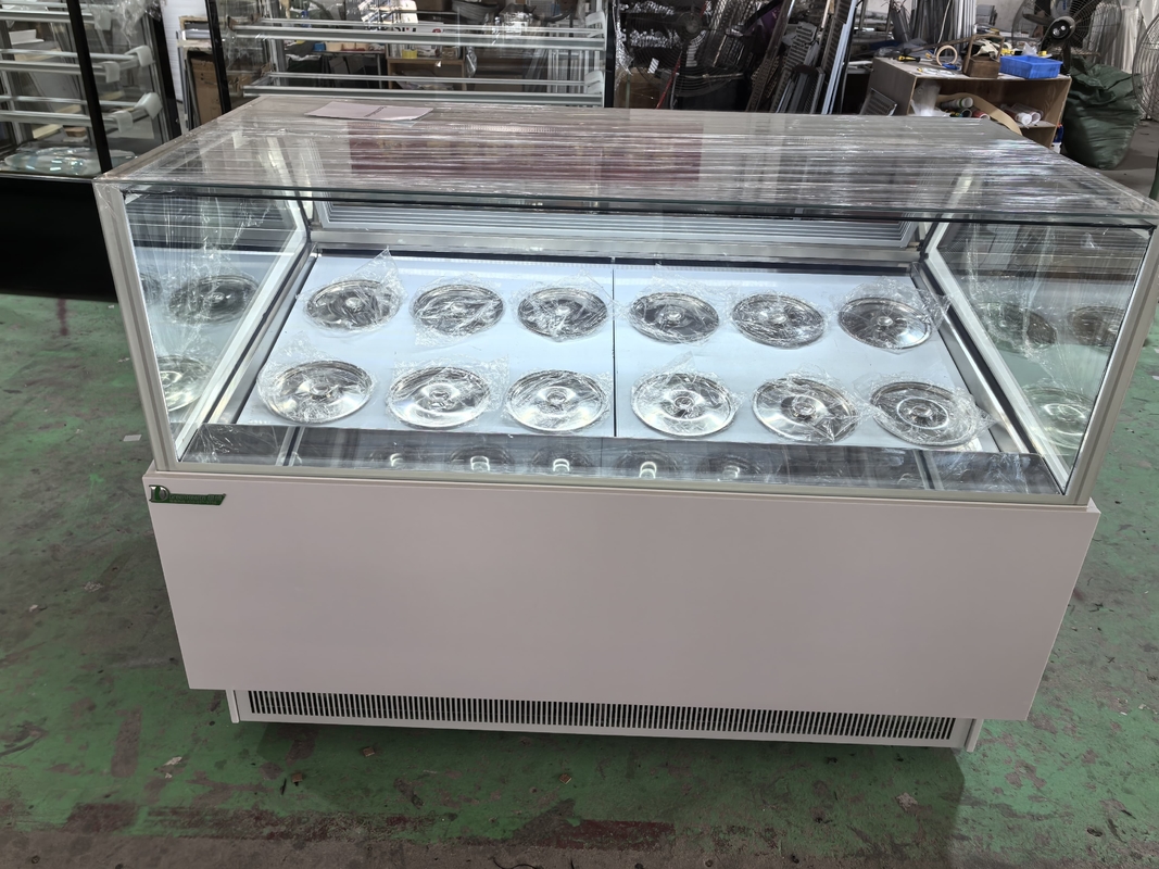アイスクリーム店 設備 アイスクリームディスプレイ フリーザー アイスクリーム 浸水キャビネット
