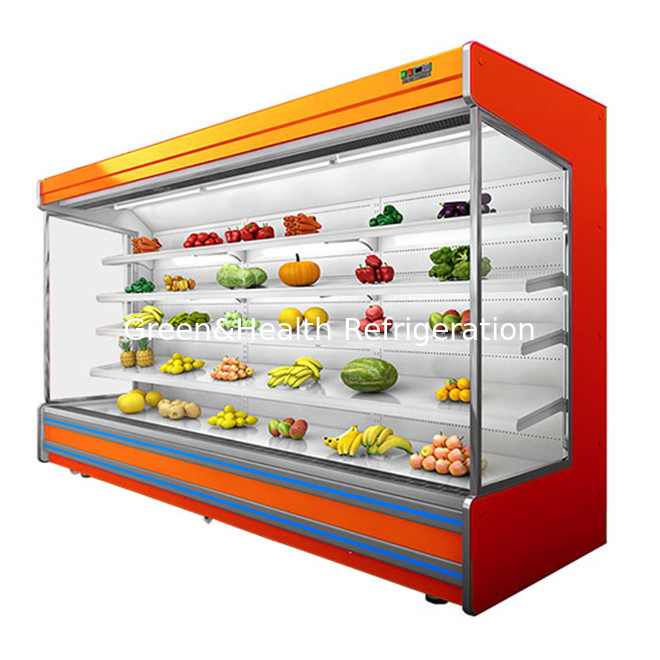 商業用 多機能オープンカーテン 果物/野菜/ミルク 貯蔵 ディスプレイ 空気カーテン キャビネット 冷蔵庫