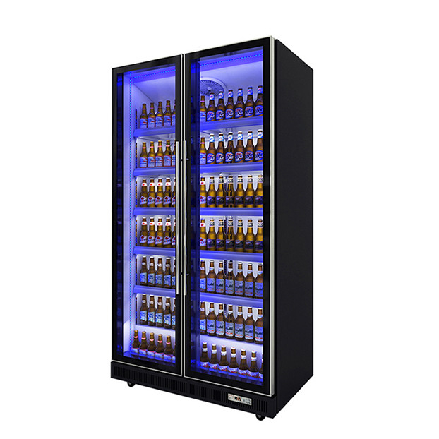 二つのガラスドアの業務用、複数のLEDライト付き、飲料/酒類冷蔵ディスプレイ冷蔵庫