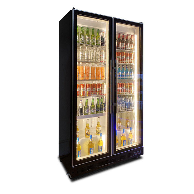 二つのガラスドアの業務用、複数のLEDライト付き、飲料/酒類冷蔵ディスプレイ冷蔵庫