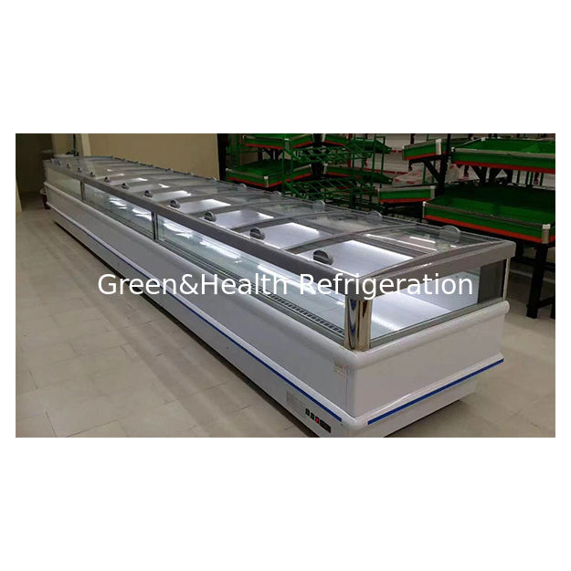 水平型大型商用スーパーマーケット/ストア 冷蔵型ディスプレイアイランド キャビネット フリーザー