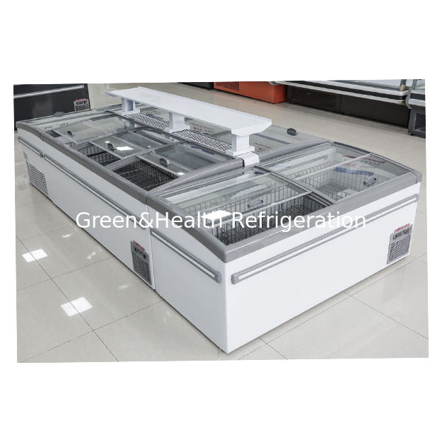 水平型大型商用スーパーマーケット/ストア 冷蔵型ディスプレイアイランド キャビネット フリーザー