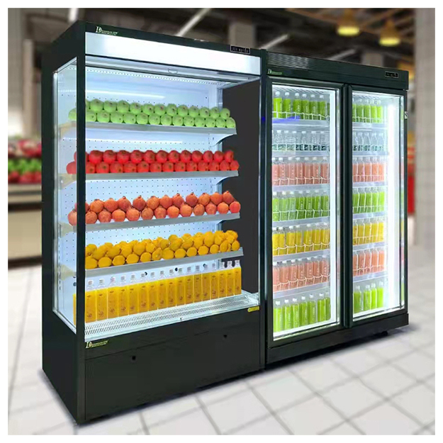 便利店/スーパーマーケットにおける果物/野菜の保管および展示のための小型オープンスタイル冷蔵庫