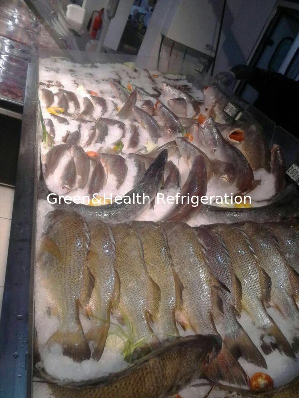 2mの魚のスーパーマーケットの表示のための表示によって凍らせている魚のショーケースの魚反対に