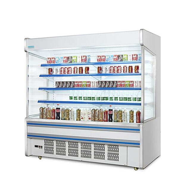 スーパーマーケット商用内蔵コンプレッサー多段棚オープンタイプ冷凍庫