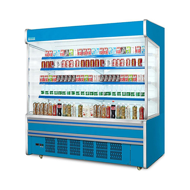 スーパーマーケット商用内蔵コンプレッサー多段棚オープンタイプ冷凍庫