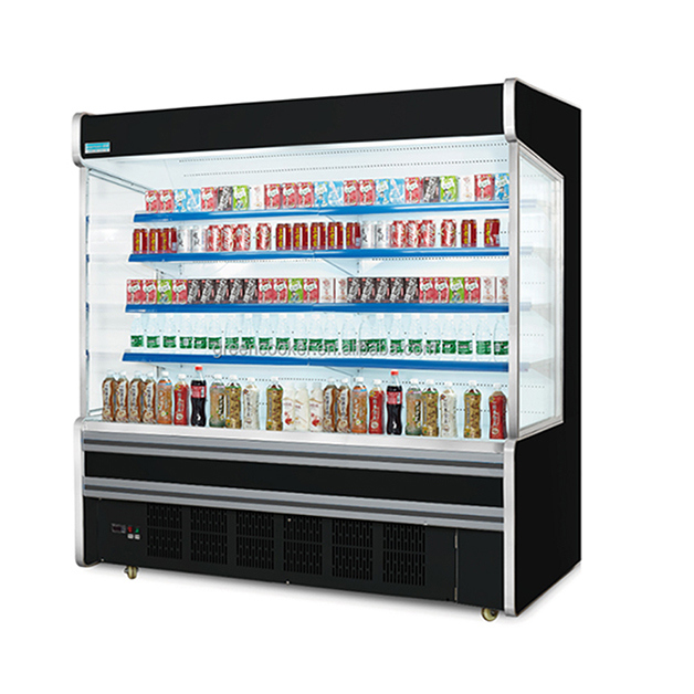 スーパーマーケット商用内蔵コンプレッサー多段棚オープンタイプ冷凍庫