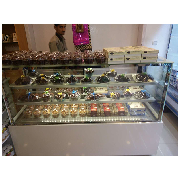 3層棚 ケーキディスプレイ 冷蔵庫 硬化ガラスとデジタル温度調節器