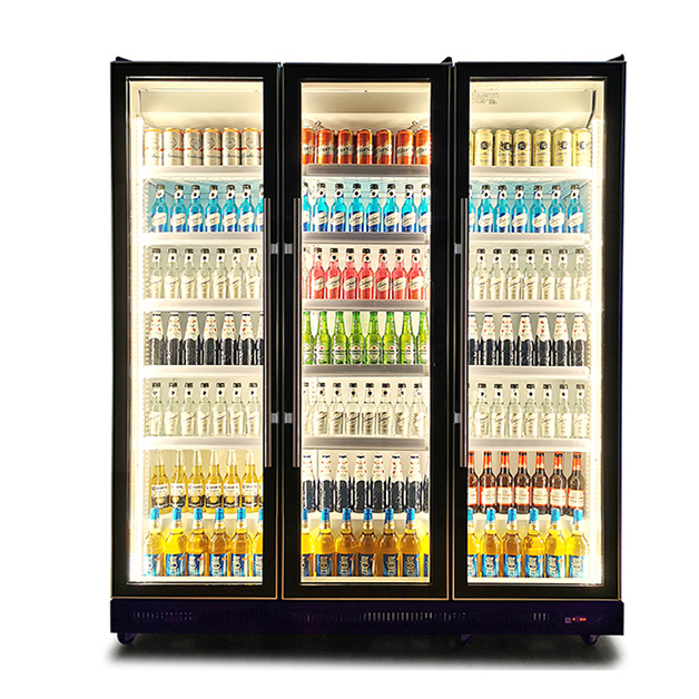 商用ガラスドア 垂直多重照明 飲料 冷蔵庫 ディスプレイ 冷蔵庫