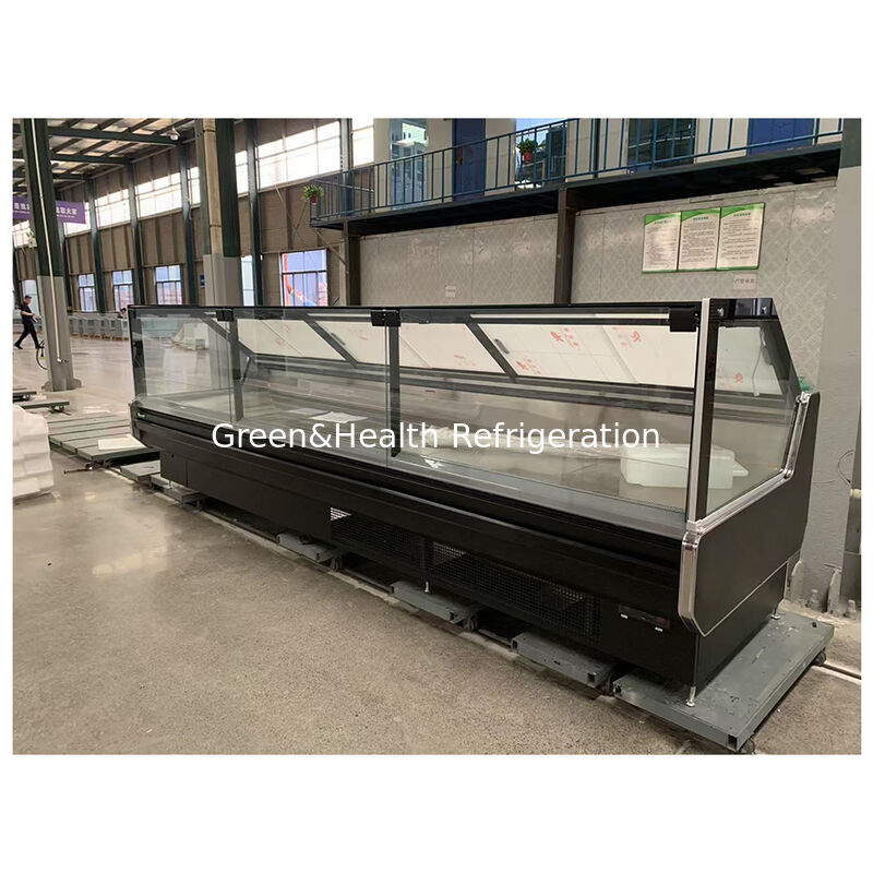 スーパーマーケット 蒸発器重力サービス スタティック冷却設計 牛肉のカウンター 牛肉のディスプレイ 冷蔵庫