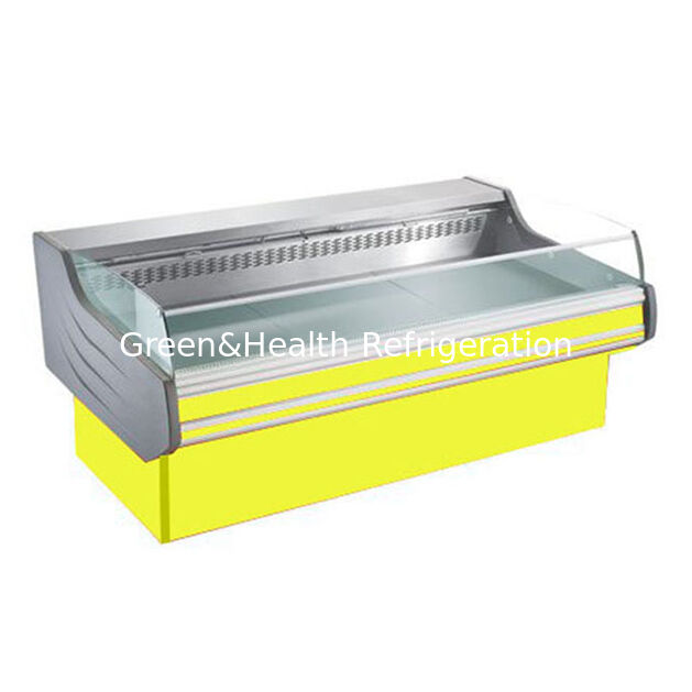 ステンレス鋼製肉類陳列用冷凍庫（自動霜取り・LEDライト付き、生肉ショーケース用）