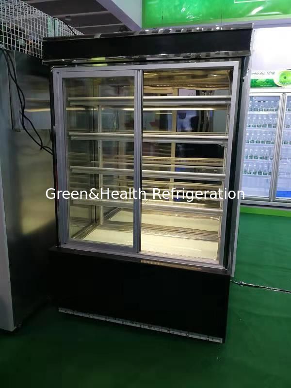 背部開いたガラス ドアのパン屋の陳列ケースが付いているDanfossの圧縮機のケーキの表示フリーザー