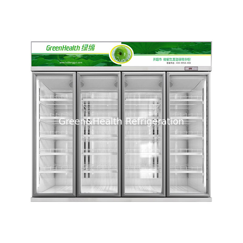 グリーンヘルス LG-1000W 3ドア商用ソフトドリンク冷蔵庫,トップマウントユニット,0°C10°C