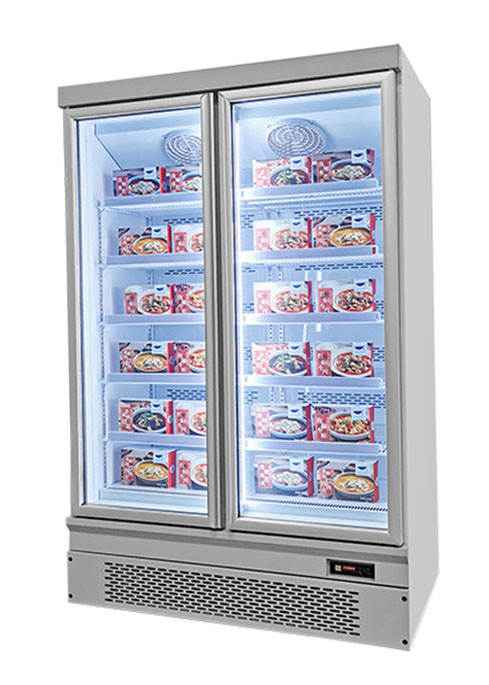 冷凍食品のための急速冷凍のスーパーマーケットの商業直立した表示冷蔵庫の冷凍庫