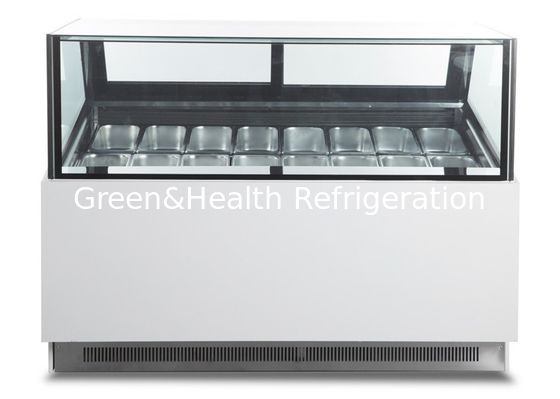 正方形ガラスGelatoのための-22度のアイス クリームの表示ショーケース16の味