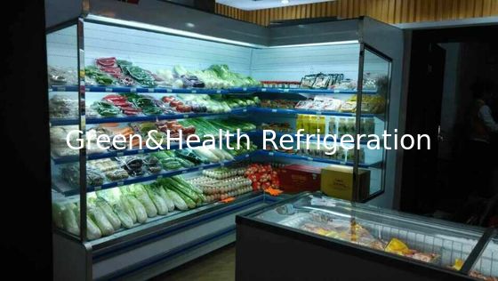 縦の空気カーテン LED ライト Multideck の開いたスリラーのコーナーのタイプ