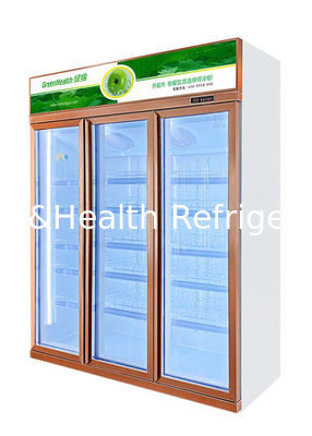 贅沢な商業飲料のクーラーの直立したガラス ドアの表示冷却装置可動書だな