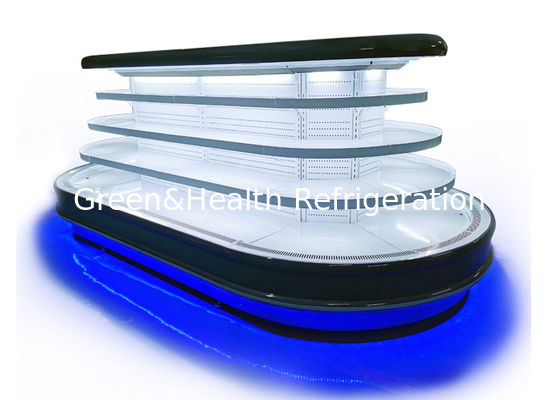 スーパーマーケットのフルーツ野菜のための商業Multideckの円形の島の表示スリラー