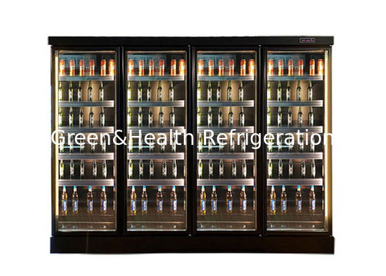 4 ガラス ドア マルチ デッキ冷蔵庫乳製品貯蔵スリラー 2-8 度