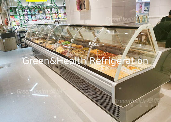 大きい引き戸4の自在継手の車輪が付いている容積によって調理される食糧デリカテッセンの表示冷却装置