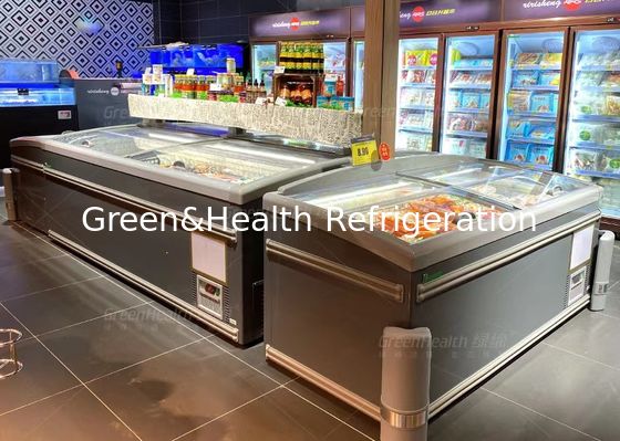 2.1メートルの肉およびシーフードのための商業表示フリーザーの島のショーケース