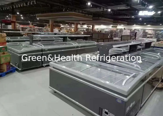 アイス クリームのための静的な冷却の島の箱のフリーザー商業冷却装置装置