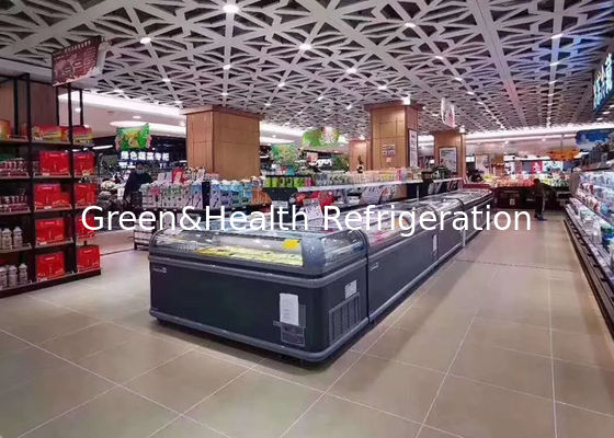 島のアイス クリームの商業表示箱のフリーザーは自由に霜を取り除く