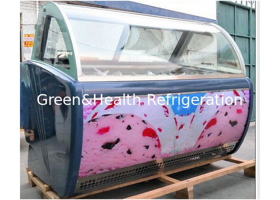 自由な商業Gelatoのアイス クリームの表示フリーザー12鍋フロスト