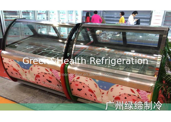 1880W 20はアイス クリームの表示フリーザーの氷のアイスキャンデー冷却装置箱のショーケースを選別する