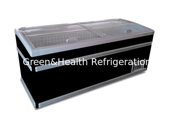 商用スーパーマーケット ディスプレイ 島 チェスト フリーザー ショートケース ガラスドア付き 冷蔵庫