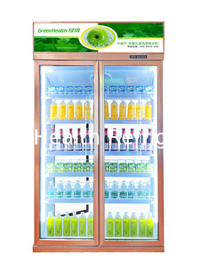 商用ビール冷蔵庫 1530L 容量 ダブルガラスドアとデジタル温度制御