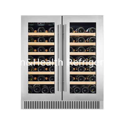 ETL証明書 ファッション ダブルゾーン SS ダブルガラスドア レッドワインクーラー 180L 68ボトル