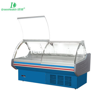 屠殺場の停止/スーパーマーケットのための3mの新鮮な肉のデリカテッセンの表示冷却装置