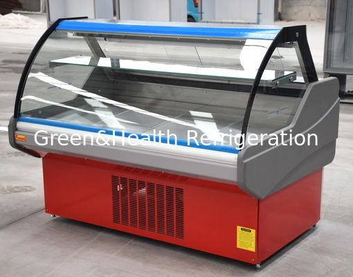 カーブグラス デリ・ミート ディスプレイ 冷蔵庫 レッド・ミート サービスケース