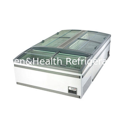 CE ROHS 商用ディスプレイ 冷蔵庫 スーパーマーケット 曲げたガラスドア 冷蔵庫