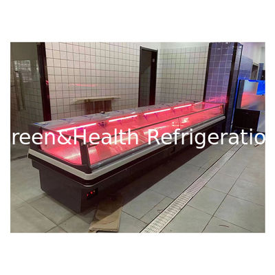 2.5 メートル ダークグレー 横軸 ヨーロッパ様 新鮮肉 保存 ディスプレイ スーパーマーケット 新鮮肉 冷蔵庫