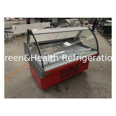 工場カスタマイズされた湾曲した調理済み食品保管ディスプレイ冷凍庫