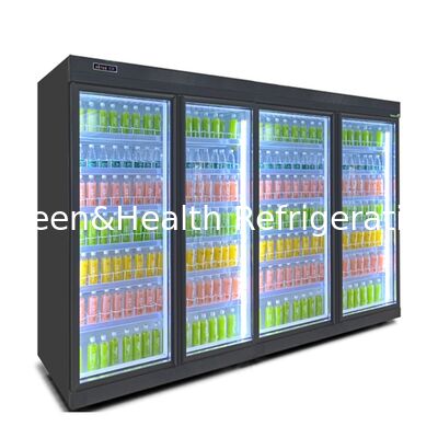 ファン冷却業務用飲料クーラー、5つの棚とスーパーマーケットのディスプレイ用デジタルコントローラー付き