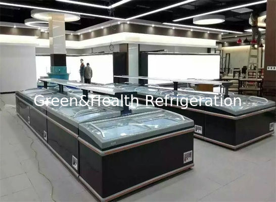 調節可能な黒いコマーシャルの表示フリーザーの静的な冷却システムの棚