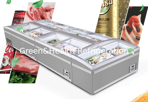 デジタル制御装置が付いている大きく高い視野のシーフードの表示フリーザー